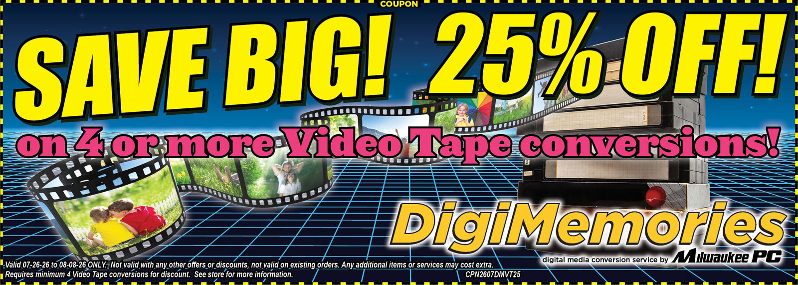SAVE on Video Tape Conversions